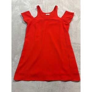 Silence + Noise Women's Small Red Cold‎ Shoulder Sleeveless Blouse Officewear